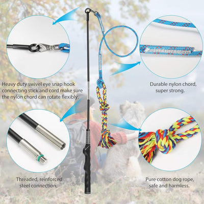 Interactive Dog Flirt Pole for Chase Training