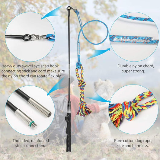 Interactive Dog Flirt Pole for Chase Training