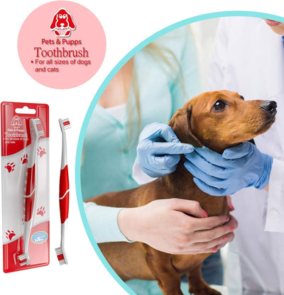 Dual Head Dog Toothbrush For Medium Large Dogs