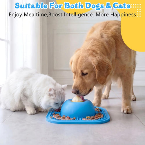 Slow Feeder Dog Bowl with Lick Mat
