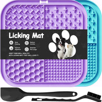 Dog Lick Mat 2-Pack with Suction Cups