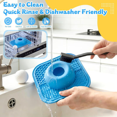 Slow Feeder Dog Bowl with Lick Mat
