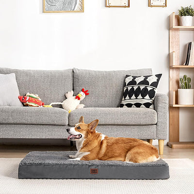 XL Orthopedic Dog Bed I Washable Crate Mat