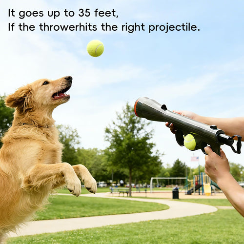 Dog Ball Launcher With Tennis Balls