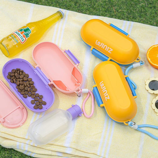 Dog Water Bottle with Food Container