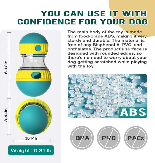 Adjustable Dog Treat Dispensing Puzzle Toy Ball