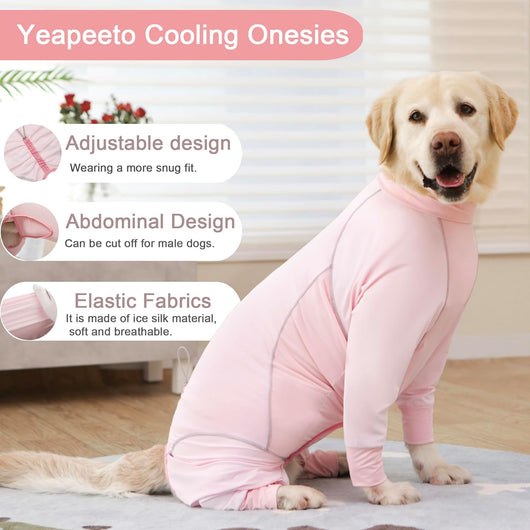 Big Dog Breathable Dog Jumpsuit I Pink