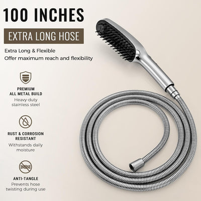 3 Mode Dog Shower Sprayer with Brush