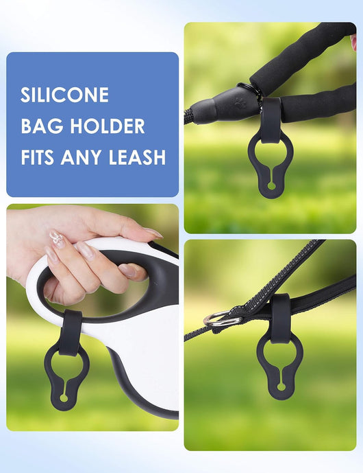 Hands-Free Dog Poop Bag Holder Leash Carrier