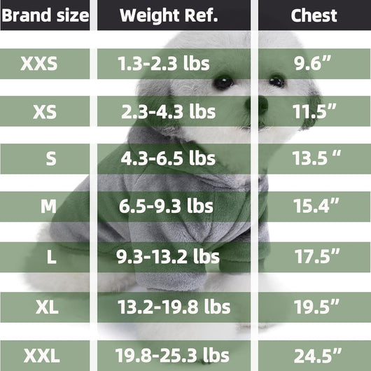 Dog Hoodie Sweater for Small Dogs & Cats – Soft Warm Puppy Sweatshirt with Snap Closure