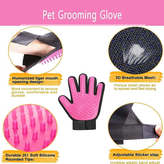 261-Tip Pet Grooming Glove