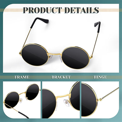 Dog Sunglasses Retro Round Metal Style