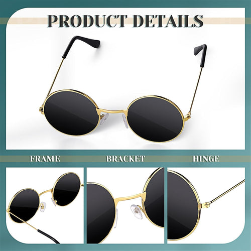 Dog Sunglasses Retro Round Metal Style
