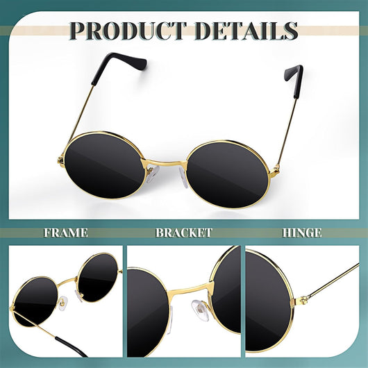 Dog Sunglasses Retro Round Metal Style