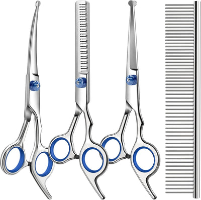4-in-1 Dog & Cat Grooming Scissors Kit