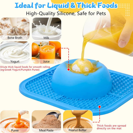 Slow Feeder Dog Bowl with Lick Mat