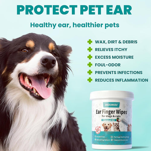 MEDUWEDU Dog & Cat Ear Cleaner Wipes