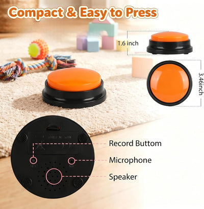 Eight-Color Recordable Dog Communication Buttons Training Set