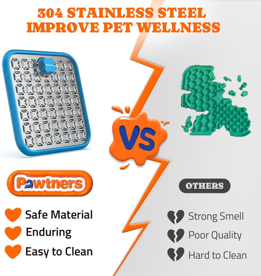 2 pcs Large Stainless Steel Dog Lick Mat