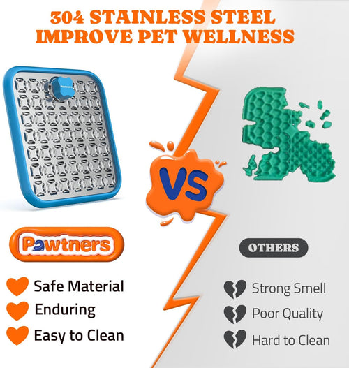 2 pcs Large Stainless Steel Dog Lick Mat