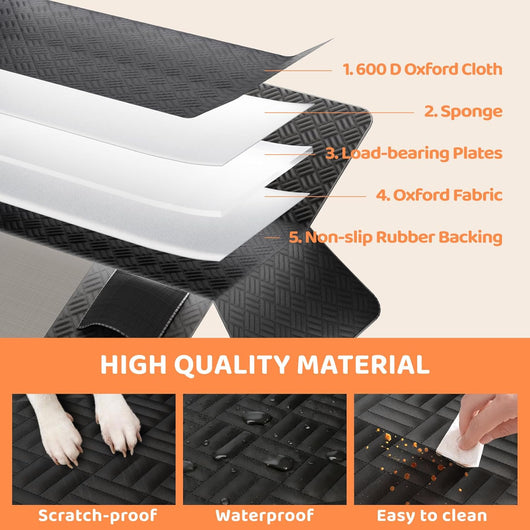 Hard Bottom Dog Car Seat Cover With Expanded Space