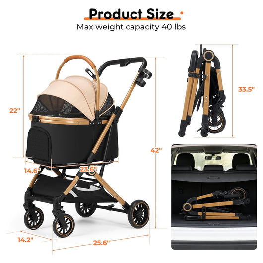 Small Dog Stroller For Safe Comfortable Outdoor Travel