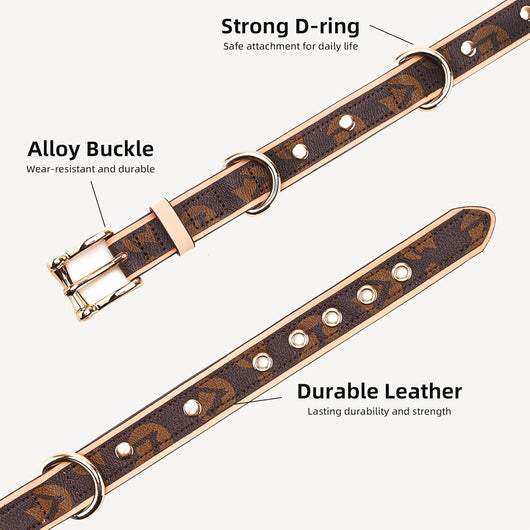 Leather Dog Collar | Soft Padded Durable Adjustable Collar