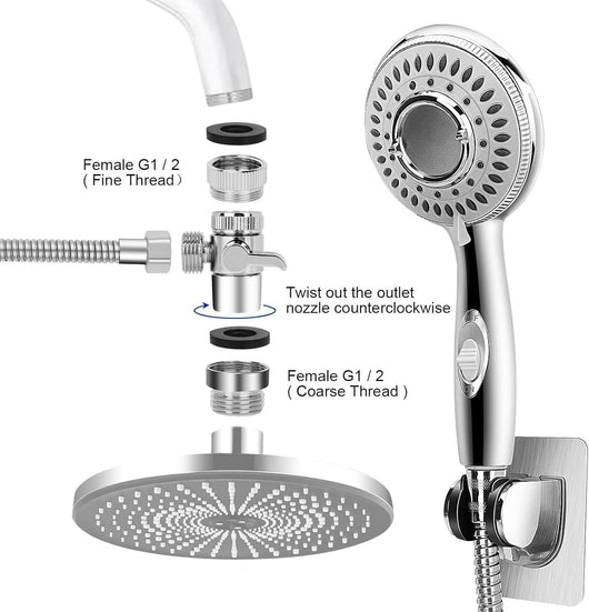 Pet Shower Sprayer with Universal Faucet Adapter