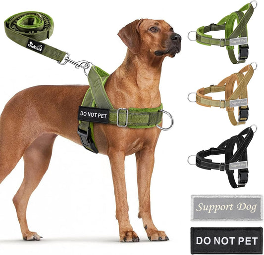 Reflective Tactical No-Pull Dog Harness and Leash