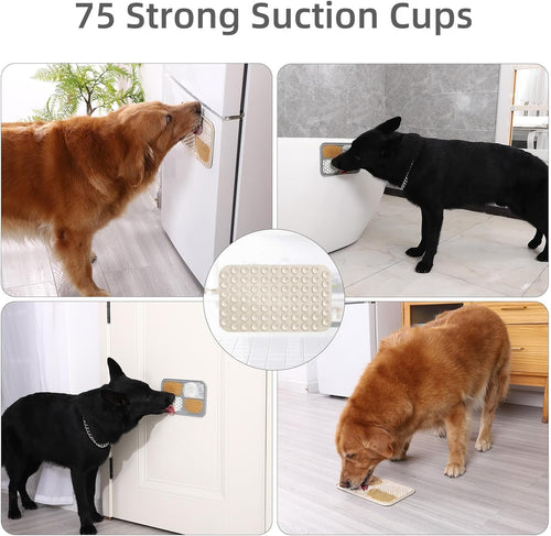 2-Pack Dog Lick Mat with Suction Cups I Slow Feeder & Calming Mat