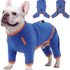 High-Collar Striped Fleece Dog Pajamas