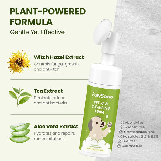 No-Rinse Pet Paw Foam Cleaner