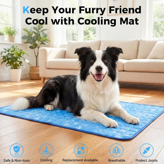 Green Cooling Dog Mat For Summer Comfort
