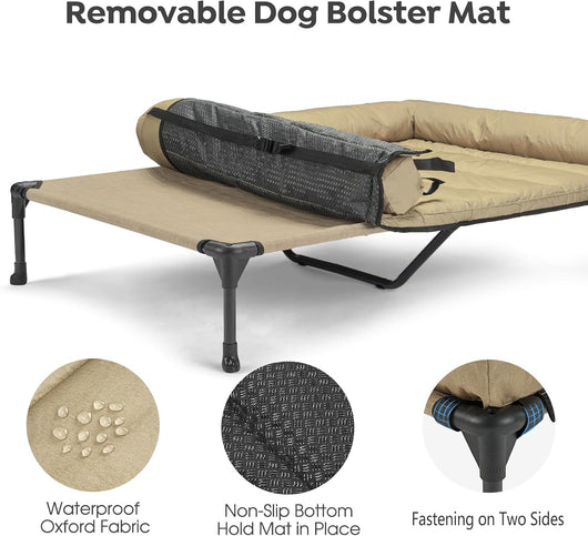 Veehoo Cooling Dog Mat With Bolster Cushion