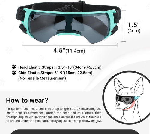 Dog Sunglasses for Small Dogs I UV400 Protective