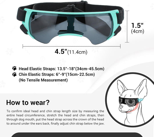 Dog Sunglasses for Small Dogs I UV400 Protective