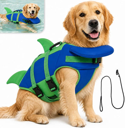 Reflective Dog Life Jacket With Chin Float