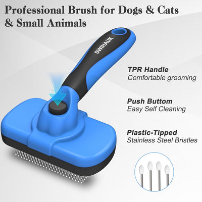Self-Cleaning Slicker Brush for Dogs & Cats