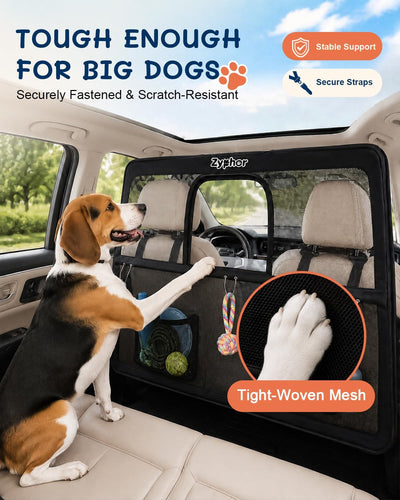 Dog Car Barrier Mesh Divider Travel Safety