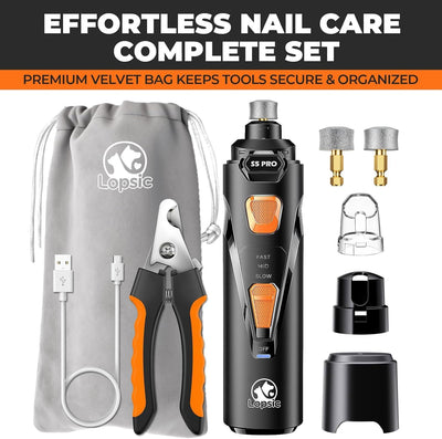 Quiet LED Dog Nail Grinder Grooming Kit