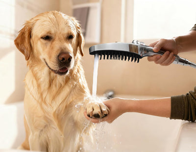 3 Mode Dog Shower Sprayer with Brush
