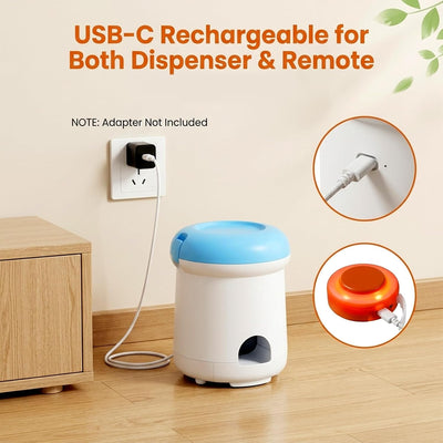 Rechargeable Interactive Dog Treat Dispenser Training Toy