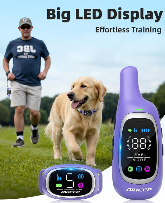 2-in-1 Dog Shock & Bark Collar with Remote I 3300FT Waterproof
