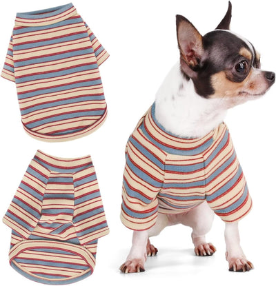 Stylish Striped Dog Shirt | Breathable Pet Apparel