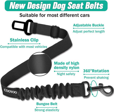 Adjustable Elastic Dog Seat Belt Safety Tether