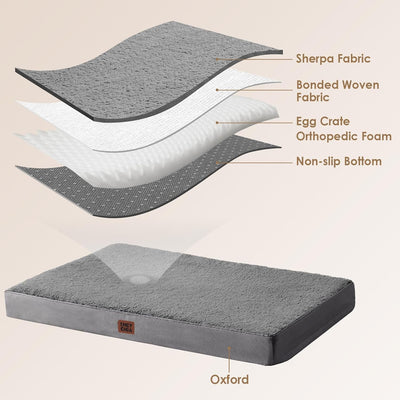 XL Orthopedic Dog Bed I Washable Crate Mat