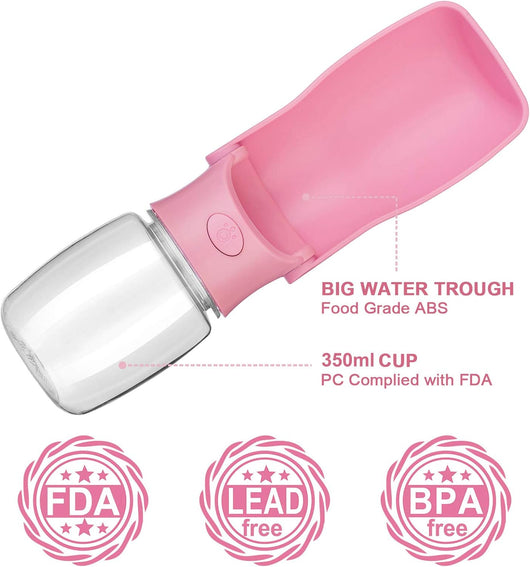 Foldable Dog Water Bottle with Travel Cup