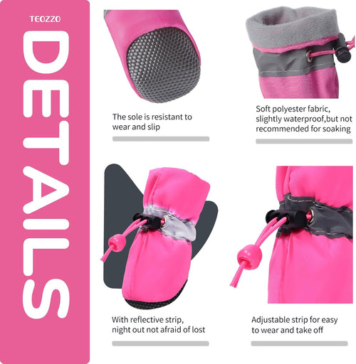 Dog Boots | Soft Fleece Anti-Slip Reflective Paw Shoes
