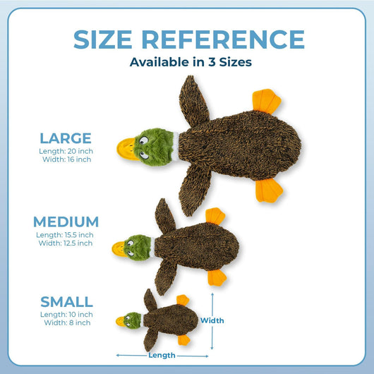 Squeaky Stuffless Duck Toy for Busy Dogs