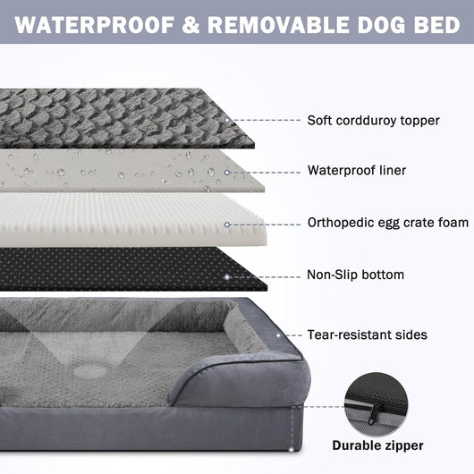 Orthopedic C-Shaped Dog Bed